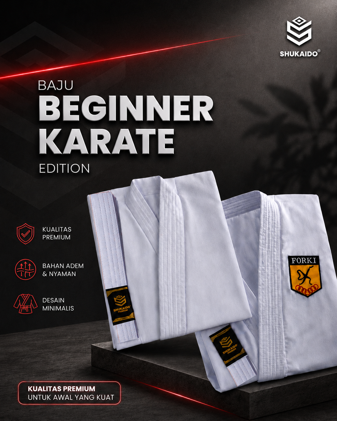 K-EVO - BAJU KARATE PEMULA XL SHUKAIDO