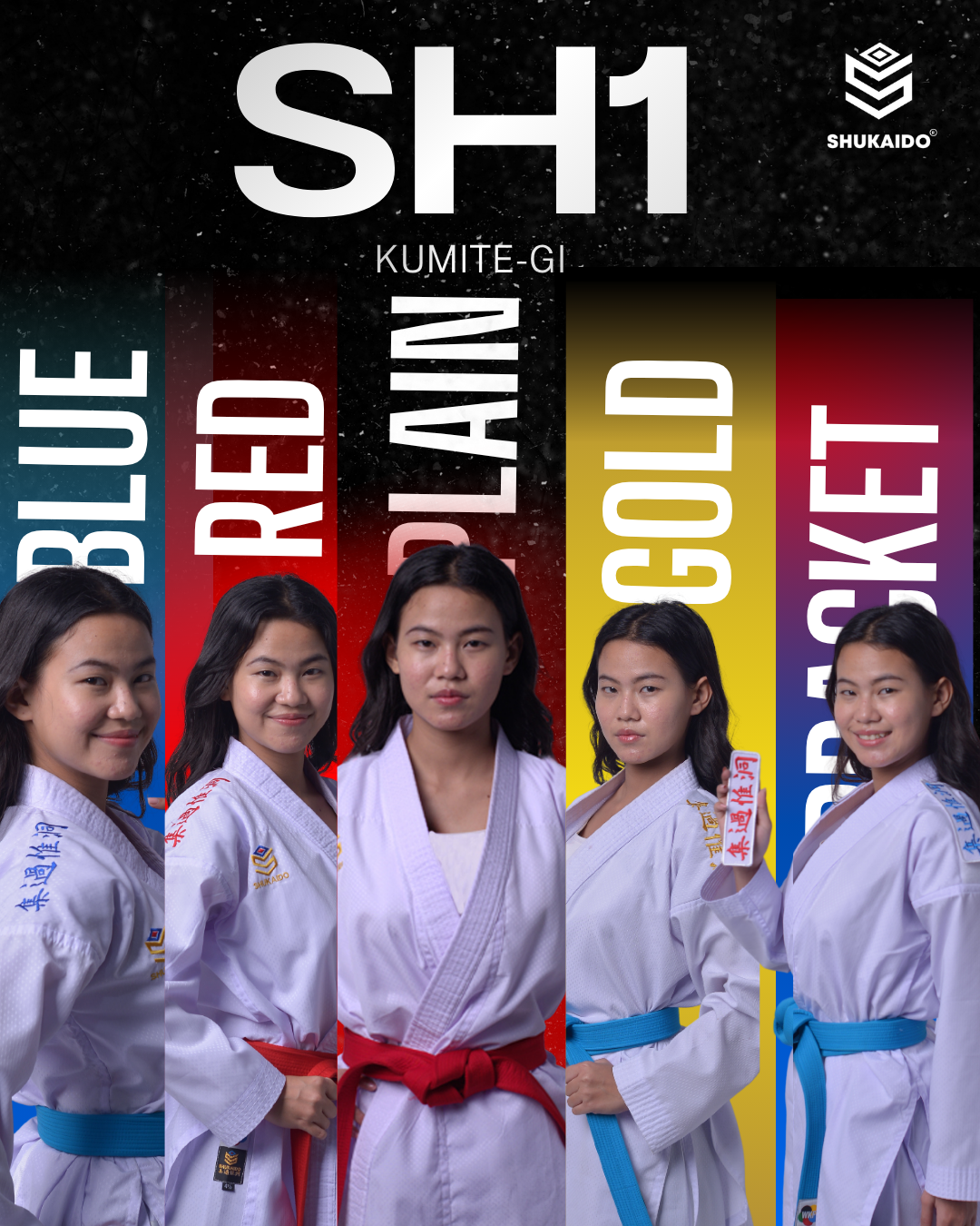 SH1 KARATE GI KUMITE PLAIN PREMIUM SHUKAIDO