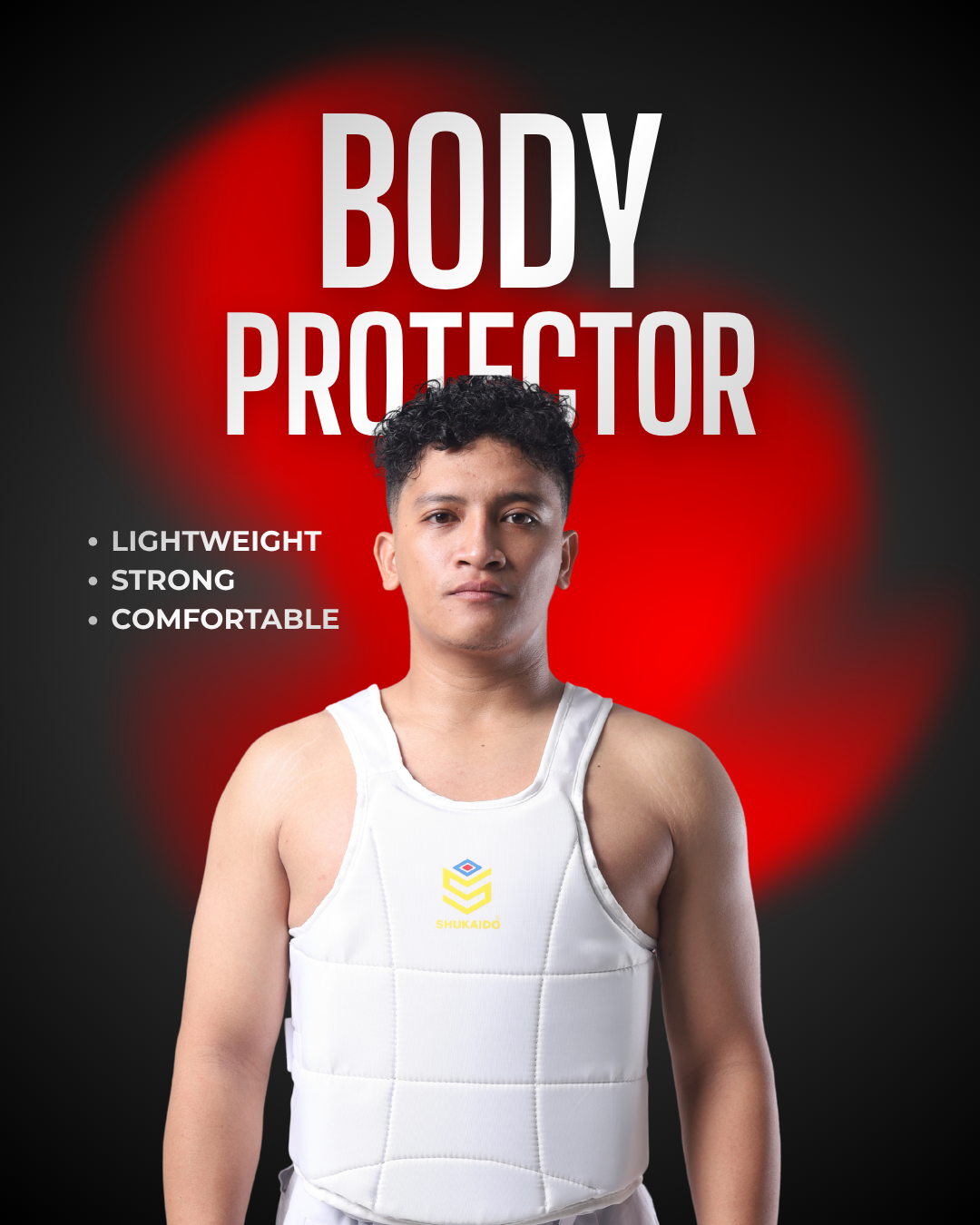 BODY PROTECTOR KULIT SINTETIS PUTIH SHUKAIDO