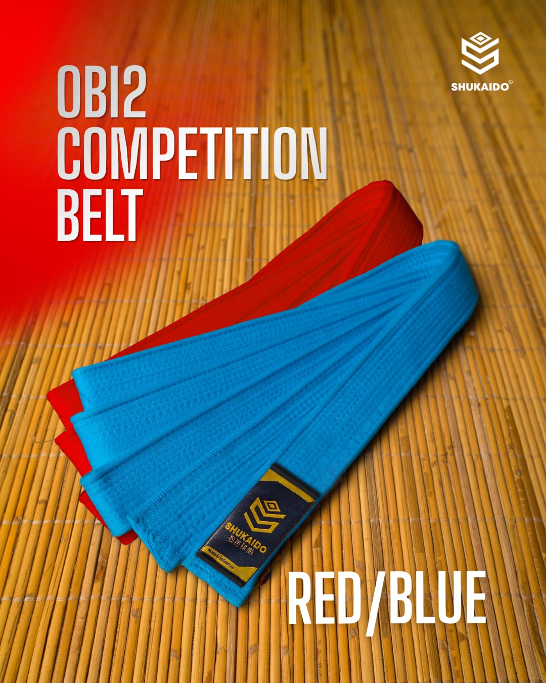 OBI2 SABUK PERTANDINGAN KARATE PREMIUM SHUKAIDO